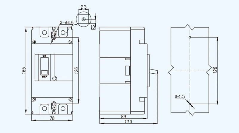 200A Circuit Breaker DC500V MCCB MX24V
