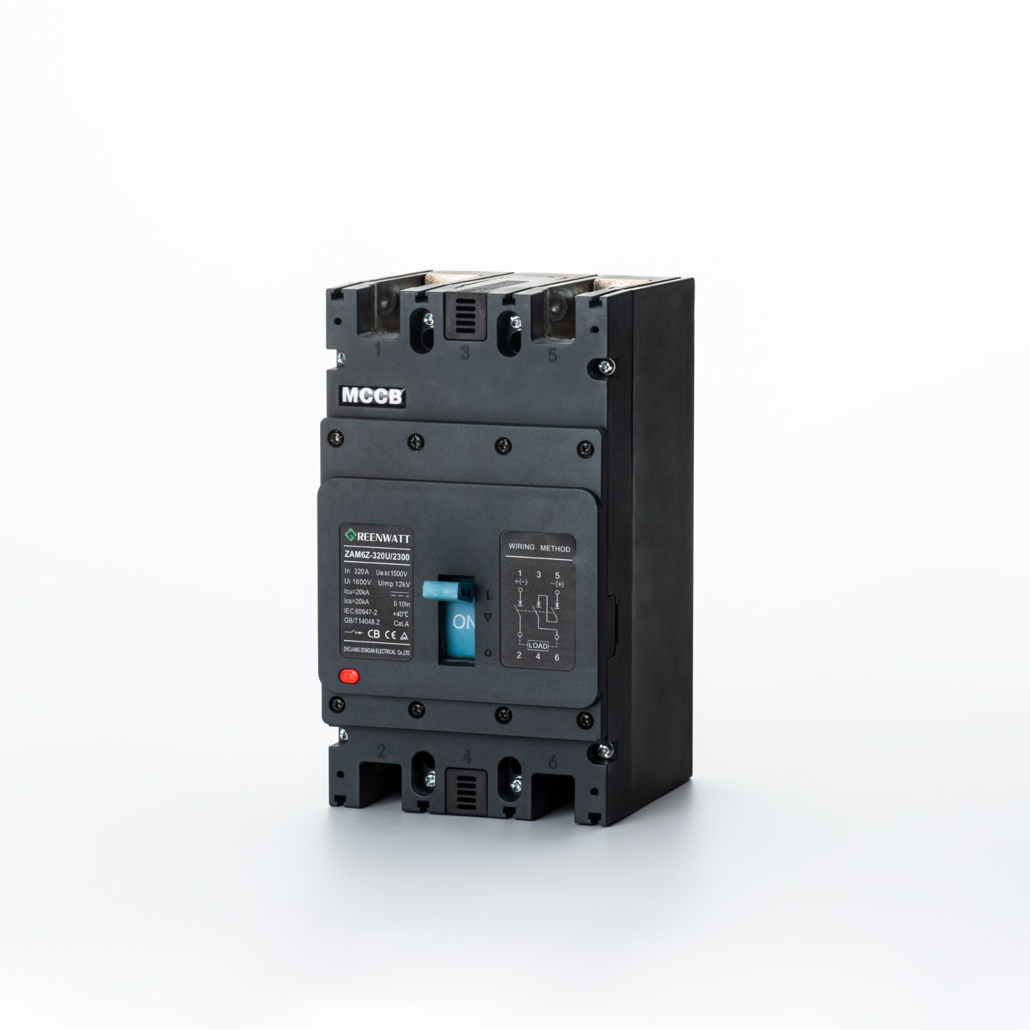 Serie TSM2 MCCB | 1600a | 400v AC | Protezione sovrano/corto circuito/UV | IEC60947-2