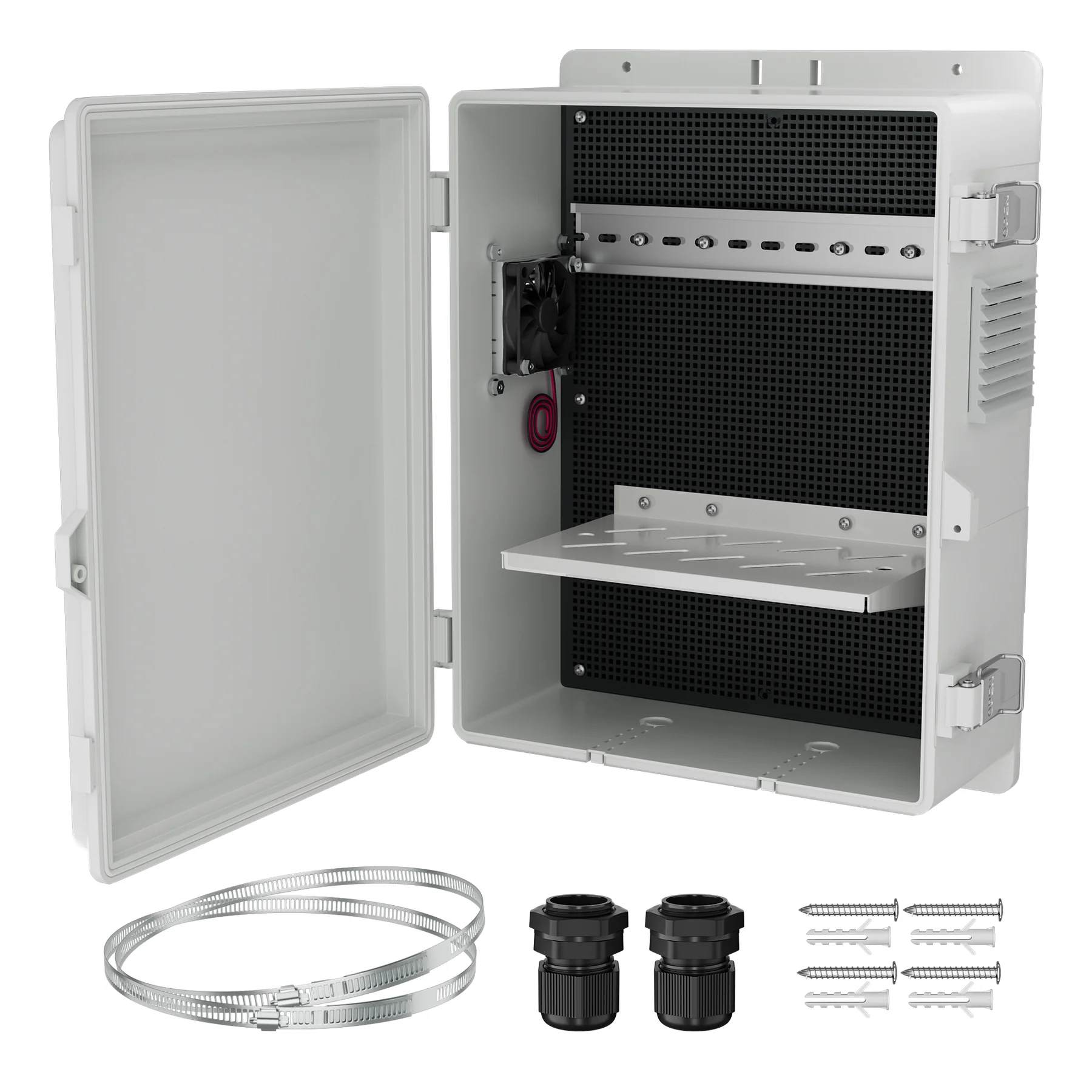 Scatola di recinzione elettrica resistente alle intemperie e ventilate - montato a palo/parete